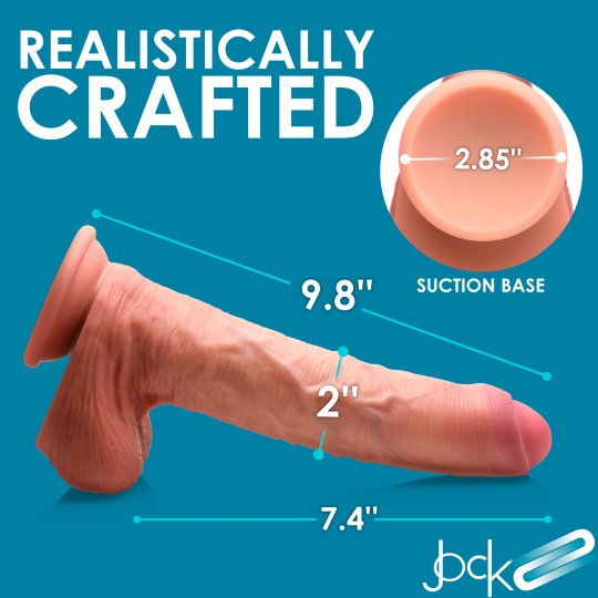 Uncut Dual Density Dildo with Balls