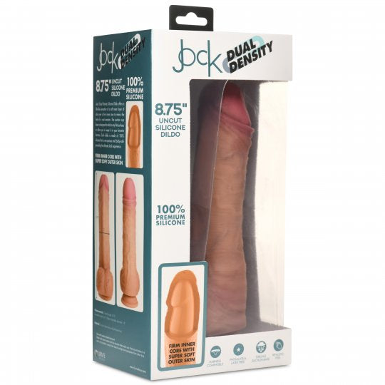 Uncut Dual Density Dildo with Balls