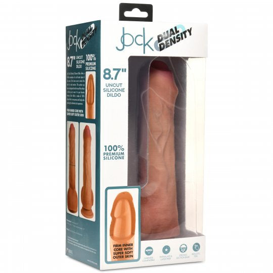 Uncut Dual Density Dildo with Balls