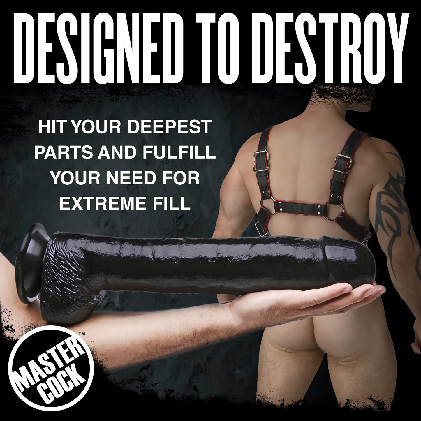 The Black Destroyer Huge 17 Inch Dildo