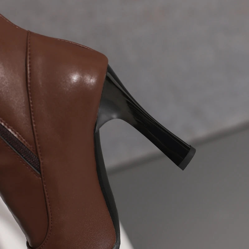 Love Me Long Time Soft Stretch Thigh High Boot Heels