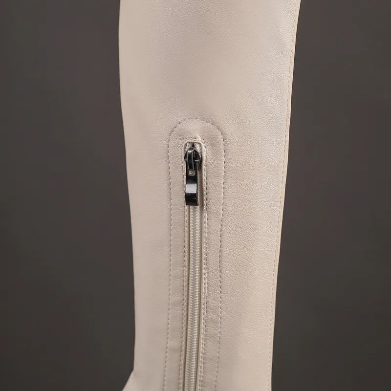 Sexy Hump Me Daddy Elastic Over Knee Thigh High Boot Heels