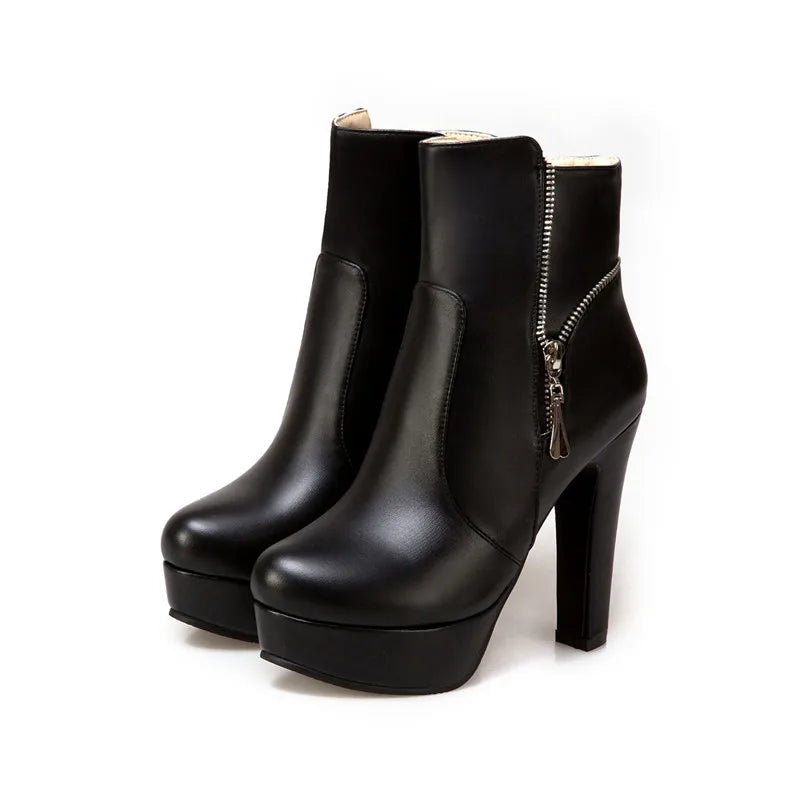 Motorboat Motorcycle Ankle Boot Heels