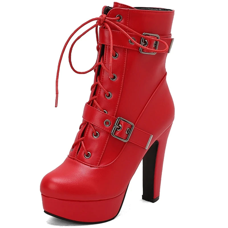 Buckled Bad Boi Ankle Boot Heels