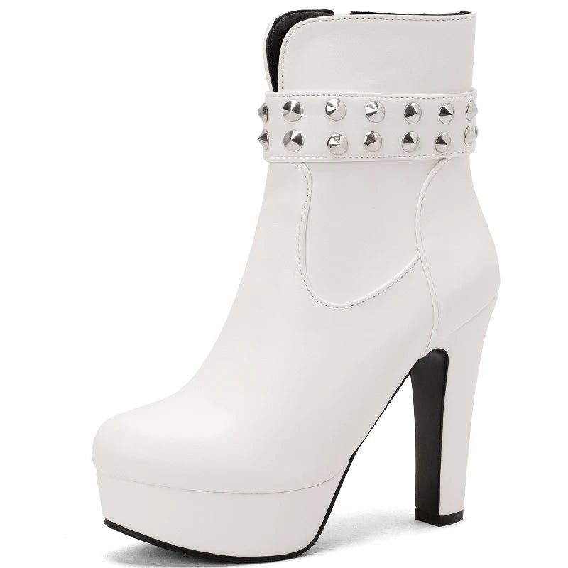Super Galactic Stud Ankle Boot Heels