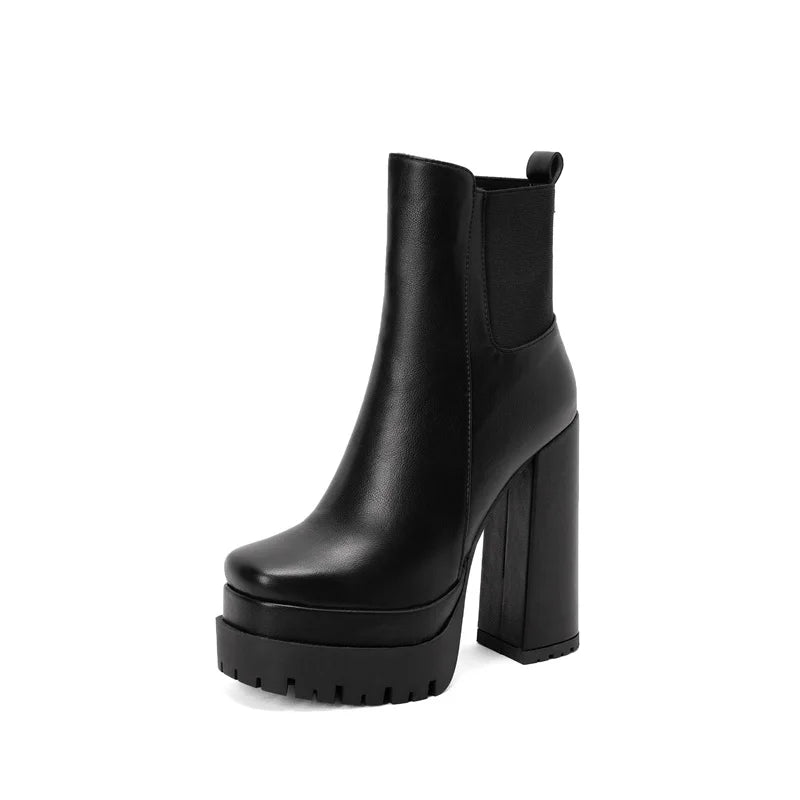 Stomp And Stare Ankle Boot Heels