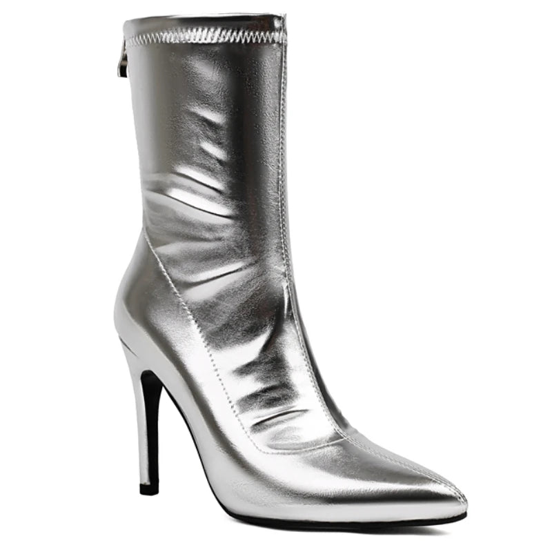 Glossy Glam Girl Ankle Boot Heels