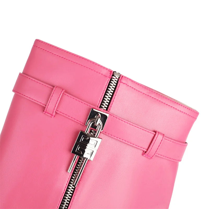 Please Me Pleated Knee High Boots