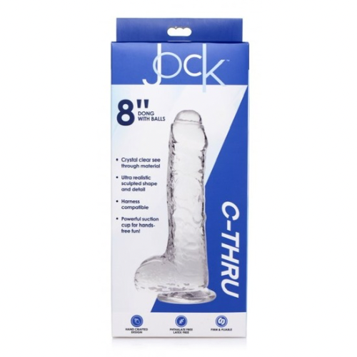 Jock C-Thru Dildo with Balls and Foreskin