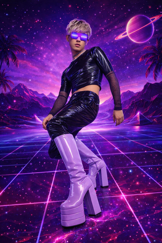 Wreck Me Retro Platform Boot Heels