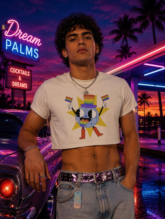 Gay Disco Ball Crop Top