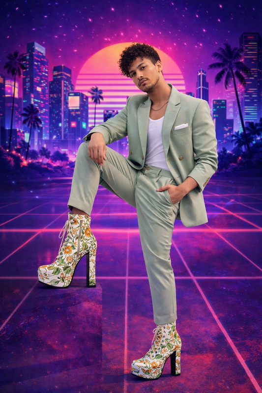 Groovy Gay Disco Ankle Boot Heels