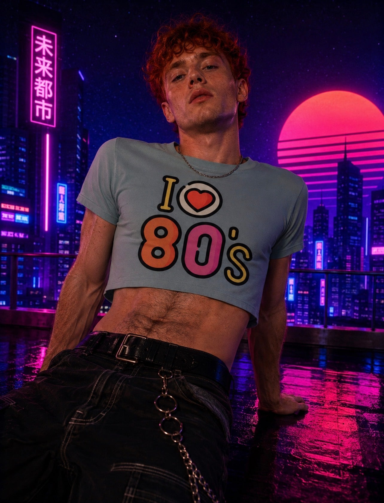 I Heart 80's Crop Top