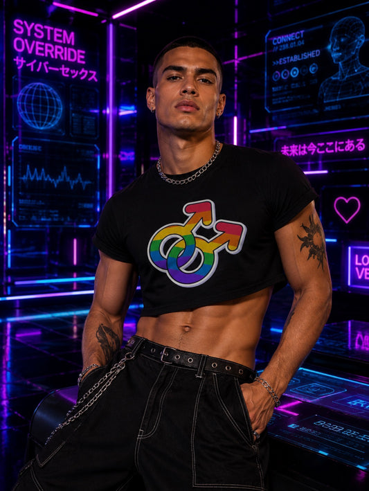 Gay Rainbow Bois Crop Top
