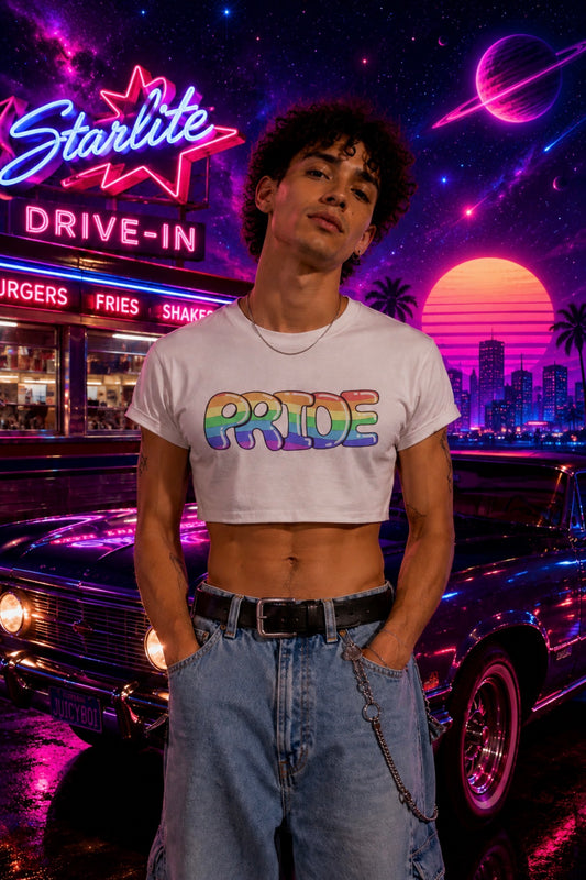 Rainbow Bubble Pride Crop Top
