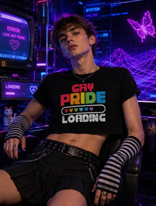 Gay Pride Loading Crop Top