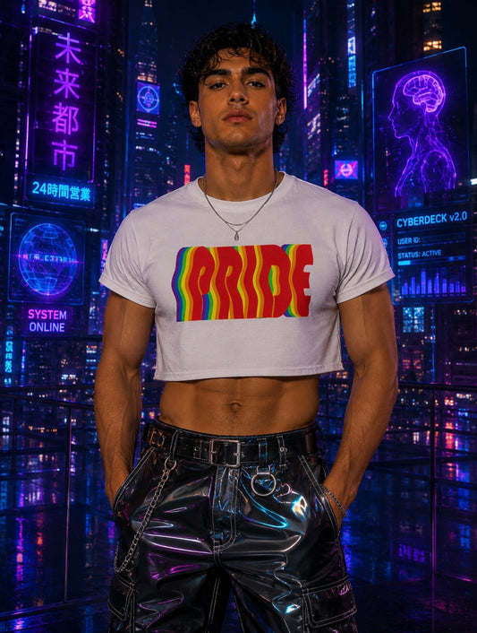 Trippy Rainbow Pride Crop Top