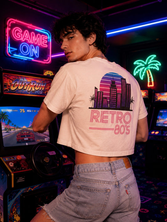 Retro 80's Synth Crop Top