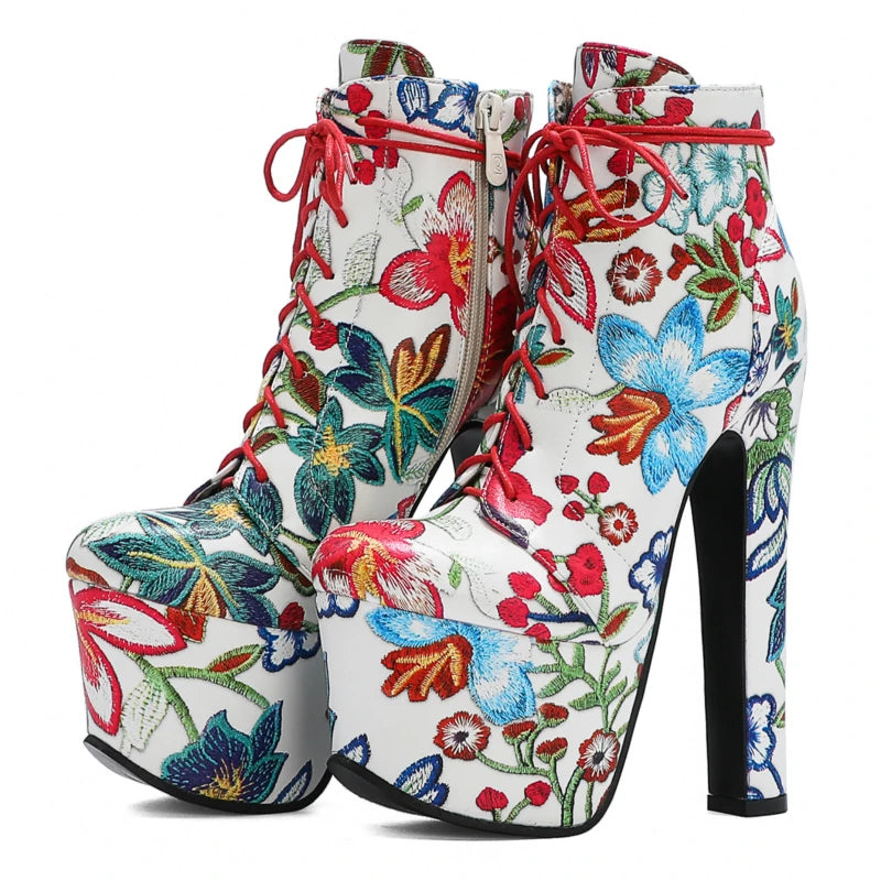 Groovy Gay Disco Ankle Boot Heels