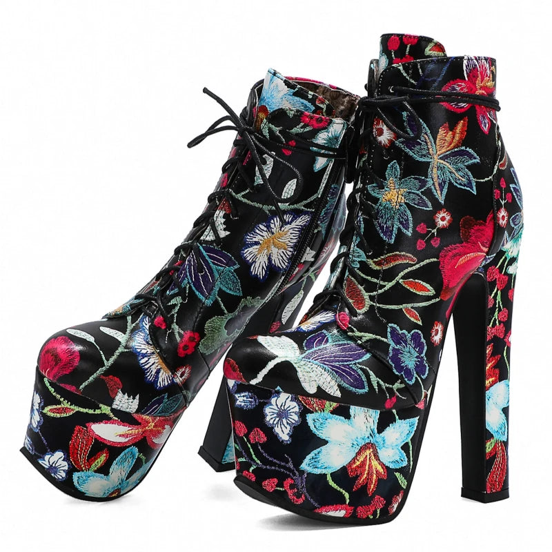 Groovy Gay Disco Ankle Boot Heels