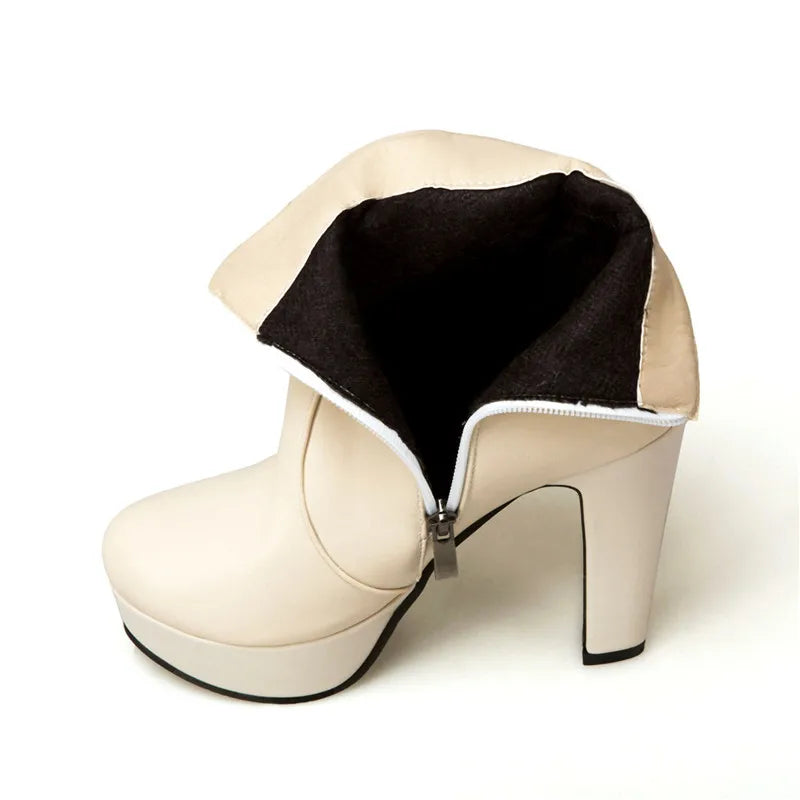 Motorboat Motorcycle Ankle Boot Heels