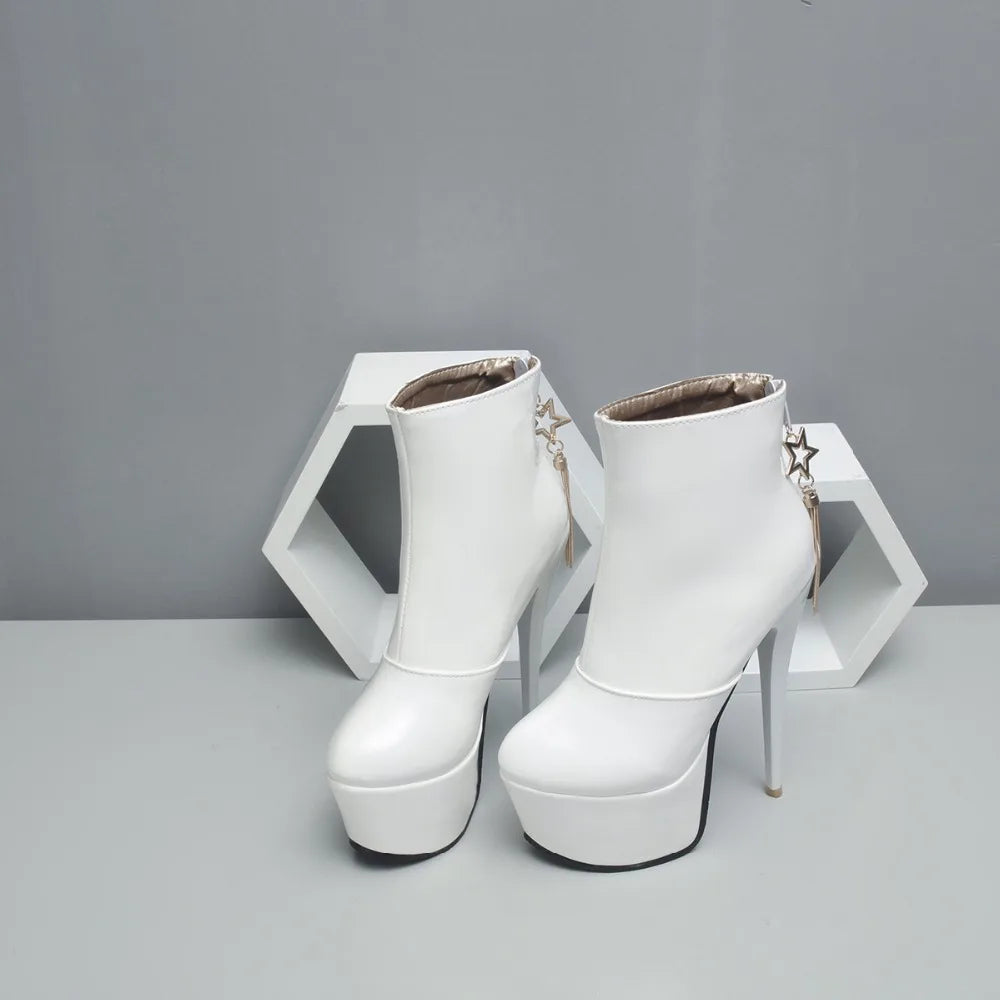 Retro Radio Star Ankle Boot Heels
