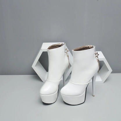 Retro Radio Star Ankle Boot Heels