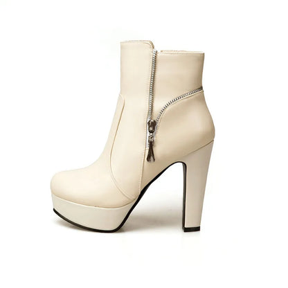 Motorboat Motorcycle Ankle Boot Heels