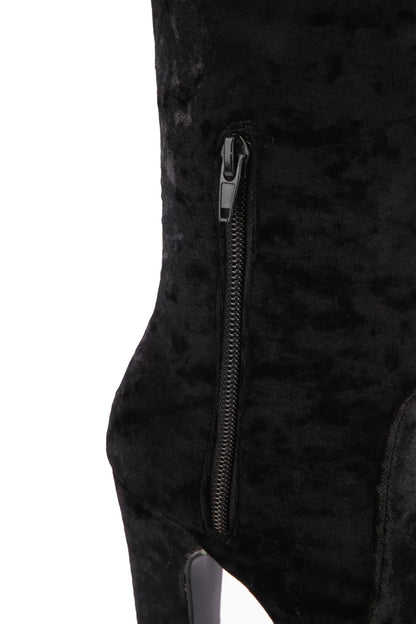 Marry Me Velvet Platform Knee High Boot Heels