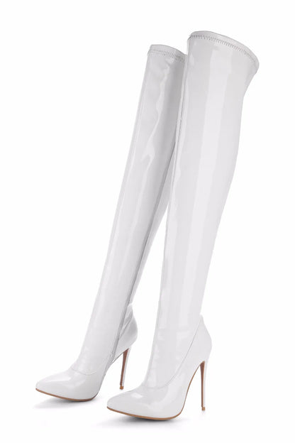 Slip Inside Me Elastic Thigh High Boots