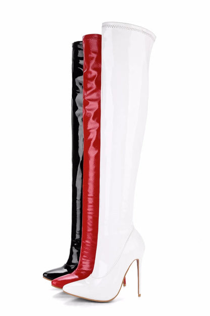 Slip Inside Me Elastic Thigh High Boots