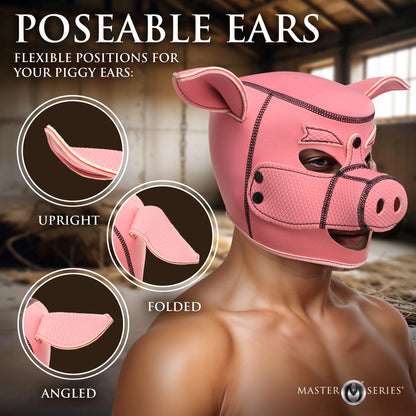 Swine Pig Neoprene Hood