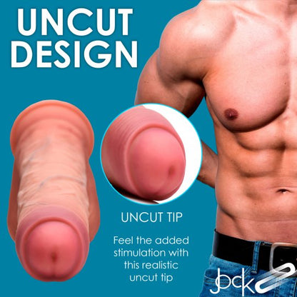 Uncut Dual Density Dildo with Balls