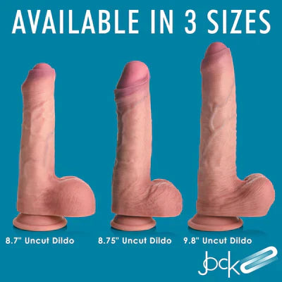 Uncut Dual Density Dildo with Balls