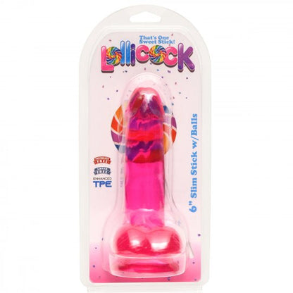 6 Inch Slim Stick with Balls Ice Dildo