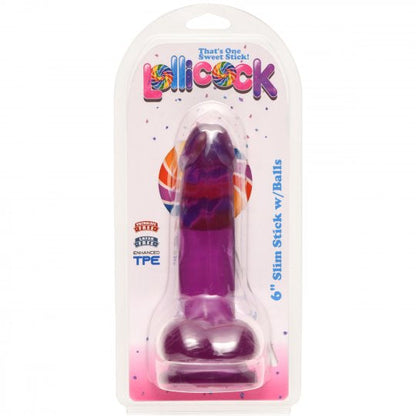 6 Inch Slim Stick with Balls Ice Dildo