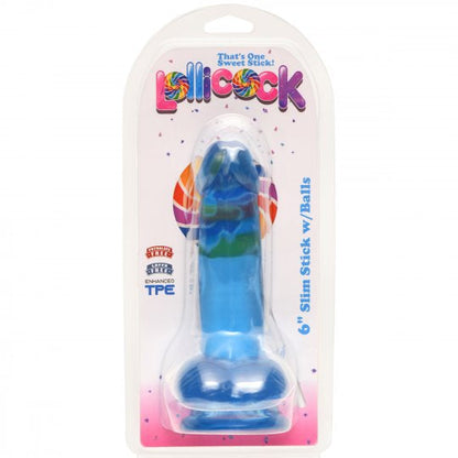 6 Inch Slim Stick with Balls Ice Dildo