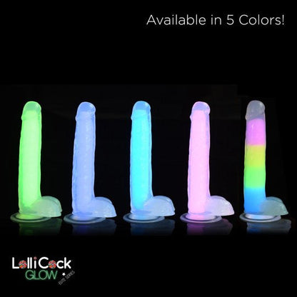 7 Inch Glow-in-the-Dark Silicone Dildo with Balls