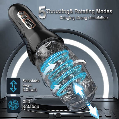 The Male Rose 3 Rechargeable Thrusting Rotating Masturbator