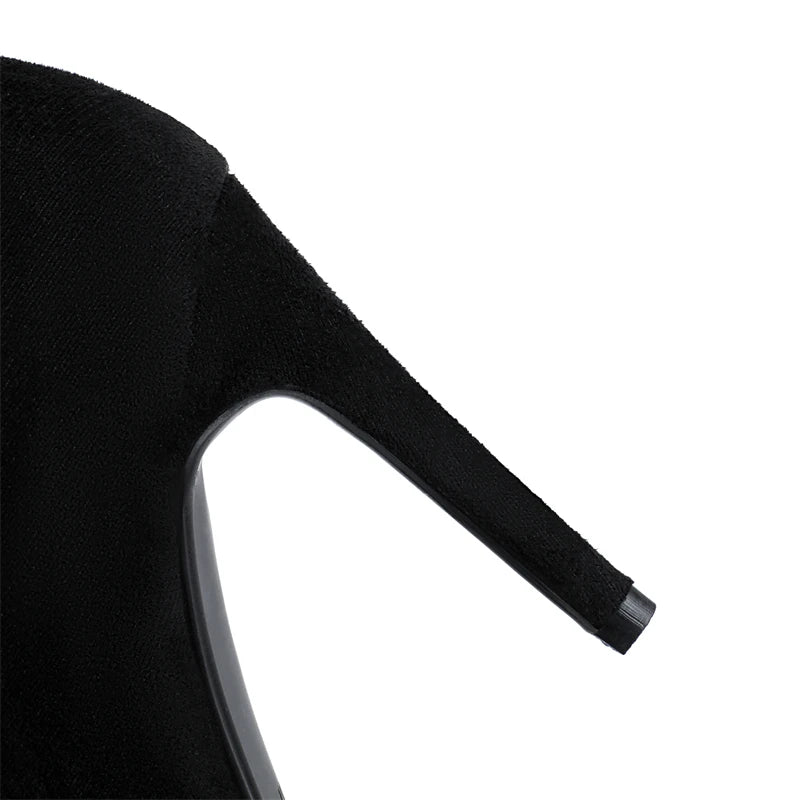 Sexy Salty Cock Sock Ankle Boot Heels