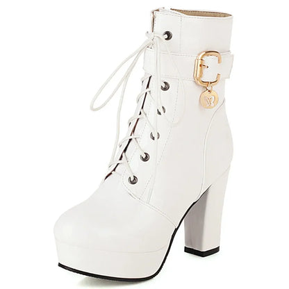 Bodacious Butterfly Buckle Ankle Boot Heels