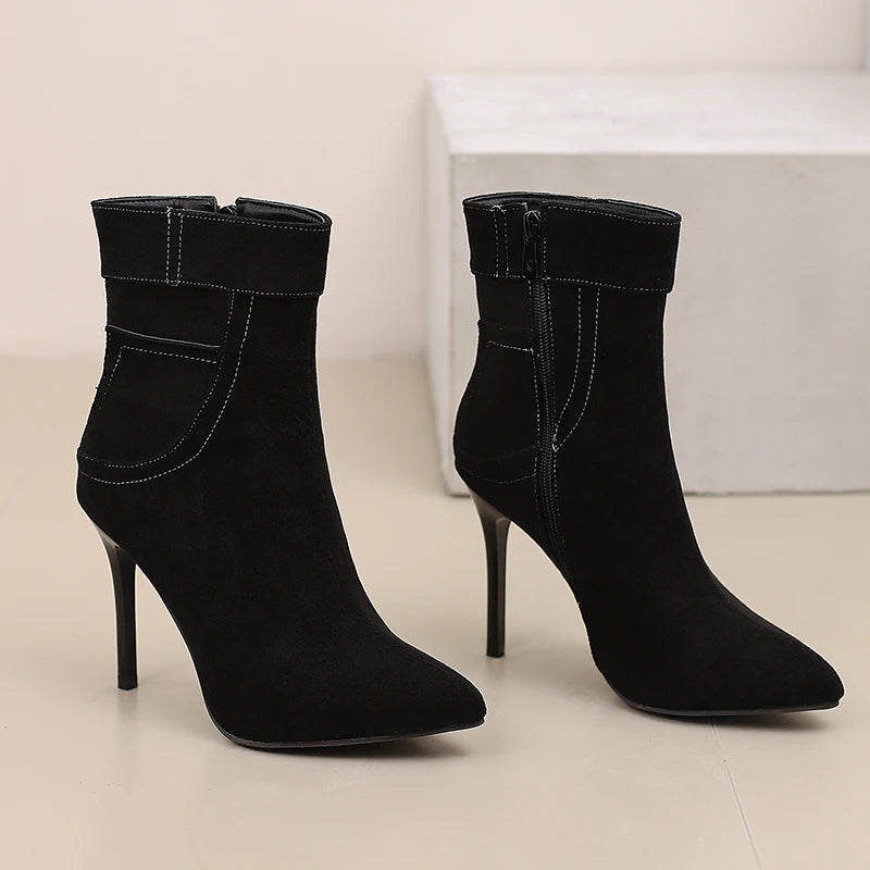 Savvy Skinny Jean Ankle Boot Heels