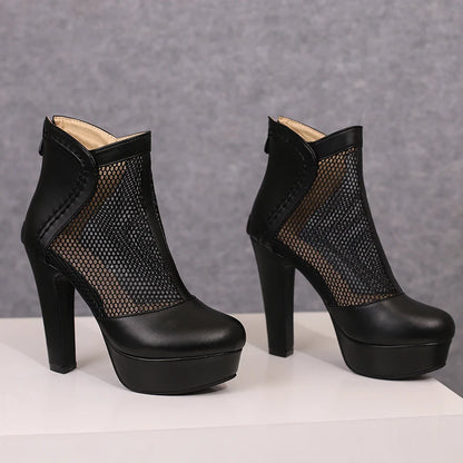 Miss Girl's Mesh Ankle Boot Heels