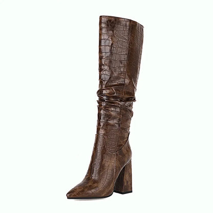 Disco Daddy Cowboi Knee High Boot Heels