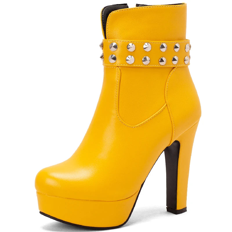 Super Galactic Stud Ankle Boot Heels