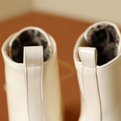 Rub Me Rubber Chunky Ankle Boot Heels
