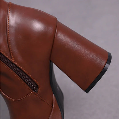 Strutting Sally Platform Knee High Boot Heels