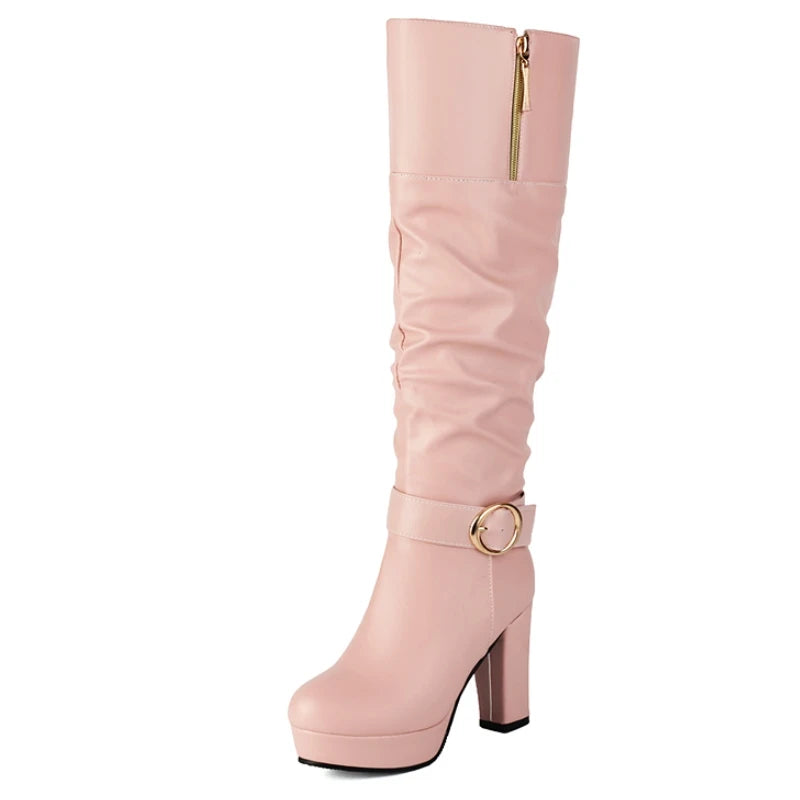 Bougie Big Booty Knee High Boot Heels