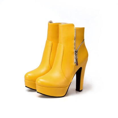 Motorboat Motorcycle Ankle Boot Heels