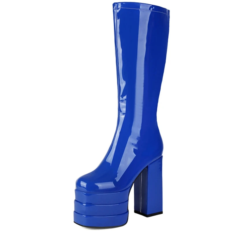 Wreck Me Retro Platform Boot Heels